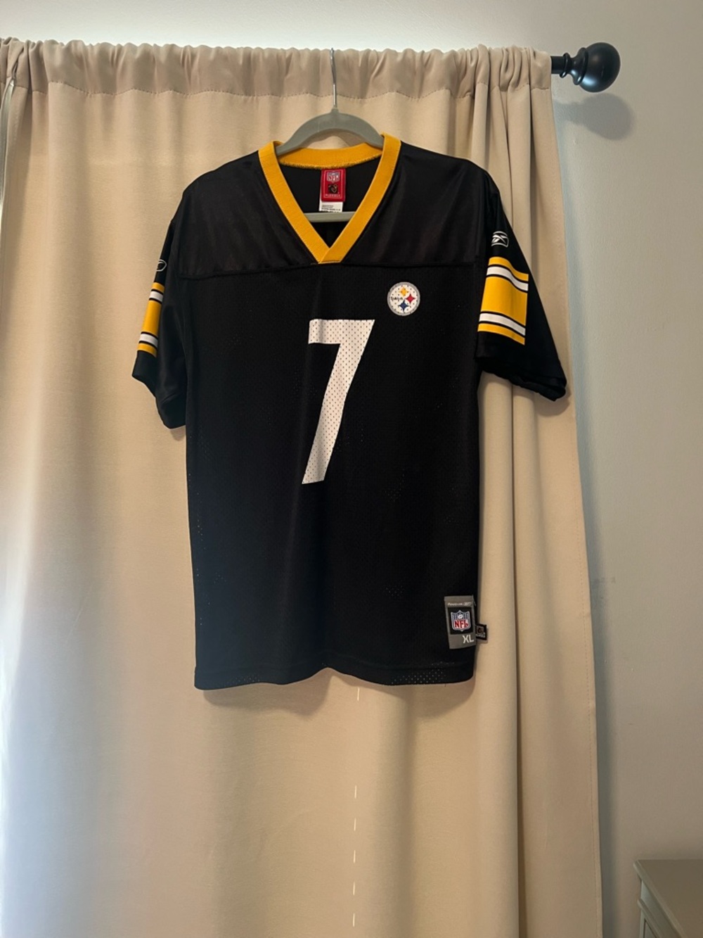 Reebok Pittsburgh Steelers Ben Roethlisberger #7 Jersey kids XL NFL Jersey